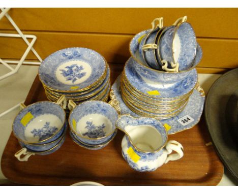 A quantity of Spode 'Camilla' blue & white transfer teaware