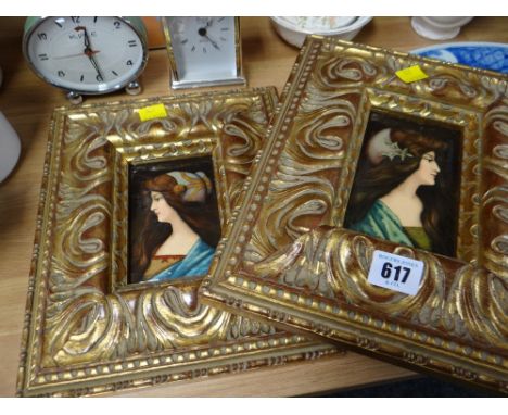 A pair of reproduction portrait prints