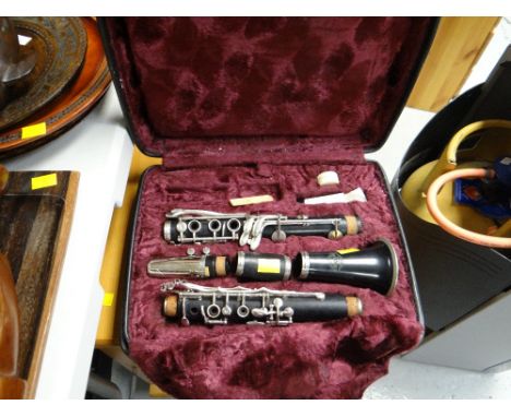 A cased Corton clarinet