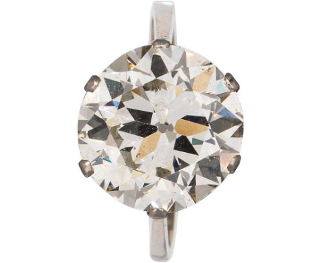Diamant-RingWeißgold, 1 Diamant im Altschliff mit ca. 5,50 - 6 KaratDm. 1,9 cm
