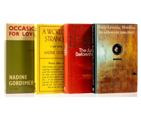 NO RESERVE Lessing (Doris) Briefing for a Descent into Hell, bookseller's ticket to front pastedown, jacket with light sunnin