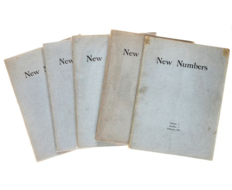 NO RESERVE Brooke (Rupert), John Drinkwater, Wilfrid Wilson Gibson &amp; Lascelles Abercrombie, editors. New Numbers, Vol. 1,