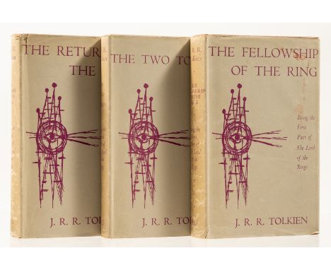 Tolkien (J.R.R.) The Lord of the Rings, 3 vol., Reader's Union edition, folding maps at end, very faint toning strip to endpa