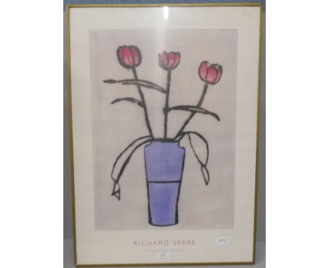 A framed Morning Tulips print, Richard Spere 