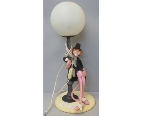 A novelty Pink Panther table lamp 