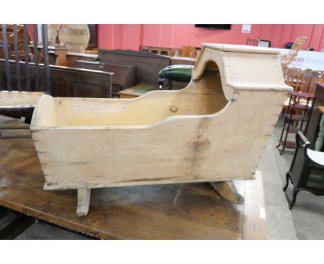A Victorian pine cot 