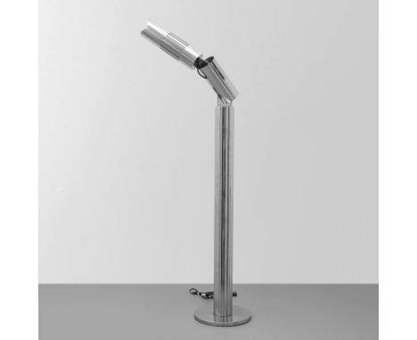 GABRIELE D'ALI'Una lampada da terra snodabile e orientabile 'Cobra' per FRANCESCONI  1968. Ottone cromato. Altezza cm 162.An 