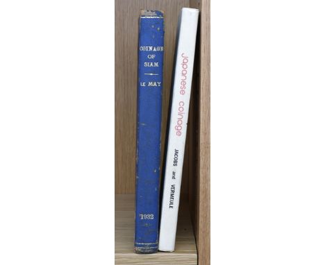 Numismatic Books, Le May, R., The Coinage of Siam, Bangkok, 1932, viii + 136pp, 32 plates; Jacobs, N., and Vermeule, C.C., Ja