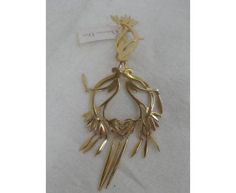 An oversized 1980's clip earring by Christian Dior, with original label