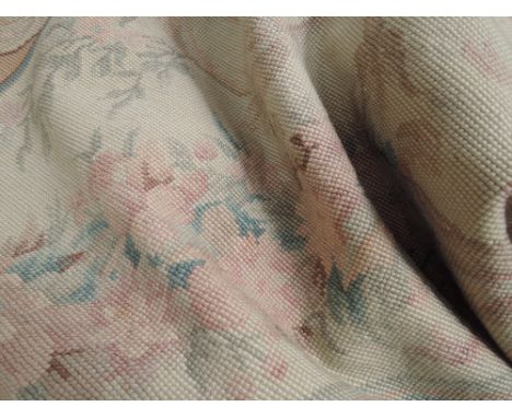 An Aubusson style tapestry panel/rug in shades of cream