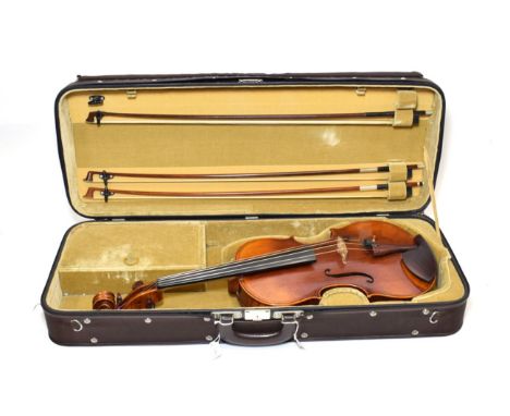 Viola 15 3/8'' one piece back, ebony fingerboard, double purfling front and back labelled 'Guan Kaiming Beijing Anno 2008', c