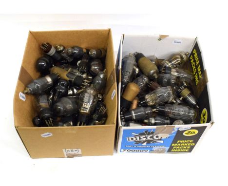 A Good Quantity Of Larger Radio Valves: some metalized, some octals, makers including, Osram, Marconi, mallard, various ages 