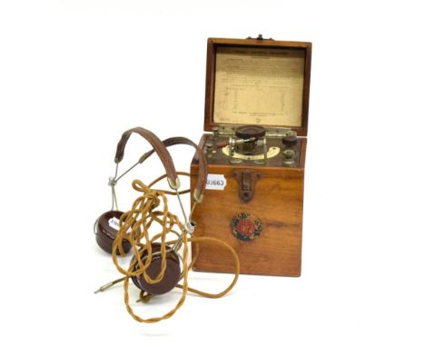 A BTH Bijou Crystal Wireless Receiver, Type C Form B, with open detector, sweep-arc tuning, double-tap selector switch, wavel