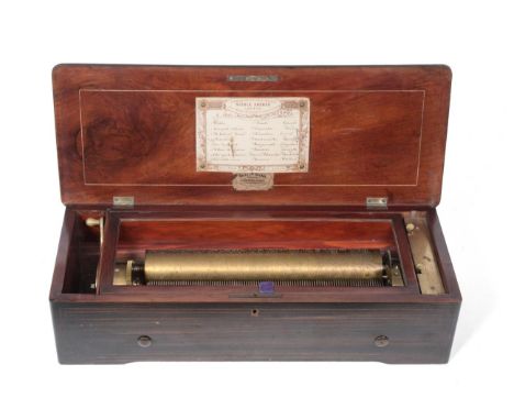 A Fine Musical Box Playing Eight Operatic Airs, By Nicole Frères, circa 1872, Serial No. 45584, Gamme No. 2144, Retailed by W