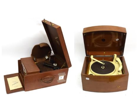 A Rare Libertyphone Automatic Record Changer And Wireless Portable Set, with nickel oxide plate stylus arm and turntable base