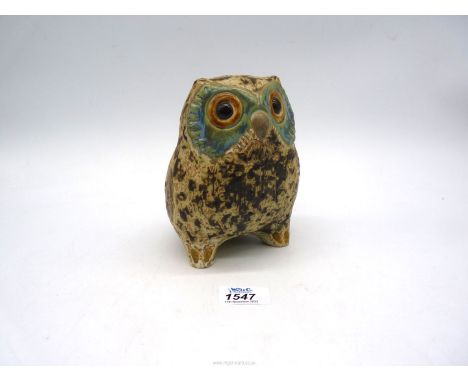 A Lladro owl figure, mark to base rubbed, 6" high.