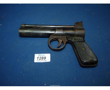A collectable antique Webley 'Junior' .177 calibre Air pistol., serial No. 795. 8 5/8" long overall. Appeared to cock and fir
