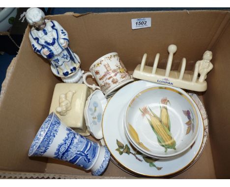 A quantity of china to include;  six Royal Worcester Evesham sweet plates and two matching sweet dishes, Royal Doulton 'The A