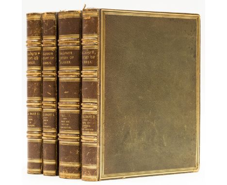 Sussex.- Dallaway (James) A History of the Western Division of the County of Sussex, 2 vol. in 3, first edition, titles in re