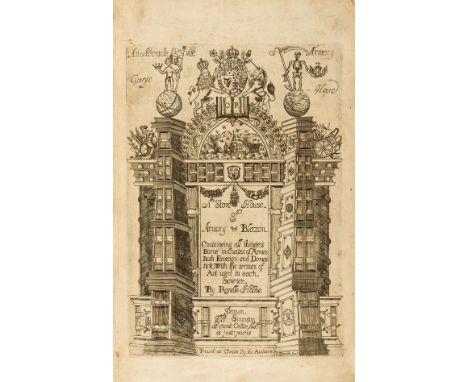 Holme (Randle) The Academy of Armory or A Storehouse of Armory and Blazon, first edition, additional engraved title, 3 engrav