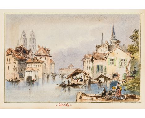 Switzerland.- [Schiller (Friedrich)] Wilhelm Tell, 2 vol., extra-illustrated with original watercolours throughout, by an ano