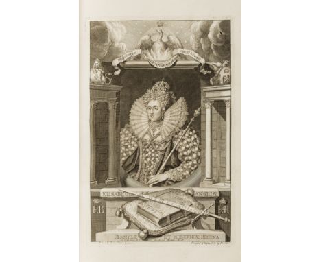 Vertue (George) The Heads of the Kings of England, proper for Mr. Rapin's History ..., engraved portrait frontispiece, 70 eng