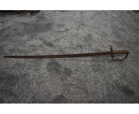 A 19th century British Cavalry Troopers Sword 1821 Pattern, no scabbard, blade length 82cm, overall length 96cm