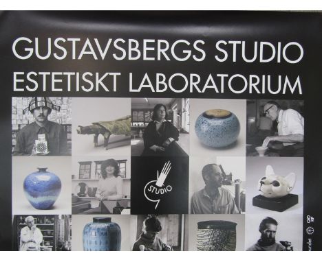 Three large Swedish ceramic exhibition posters for Stig Lindberg, Lisa Larson and Gustavsberg Pottery.