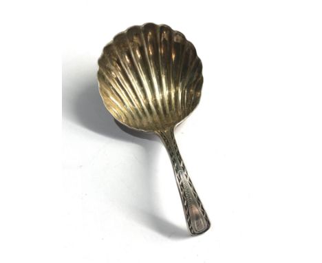 Antique georgian silver tea caddy spoon 