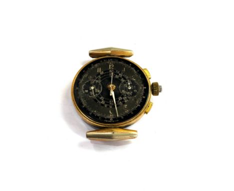 ww2 military issued chronograph wristwatch for restoration watch has no bezel the watch will tick but stops back case engrave