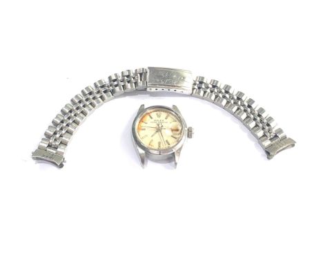 Vintage s/steel ladies Rolex oyster perpetual date  serial No 4036924 circa 1975 wristwatch the dial has corrosion marks as s