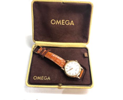 Rare Vintage 1958 Omega Ranchero 30 mm 18ct gold case model No 2990/1 omega cal 267 manual wind movement No 16933240 in good 