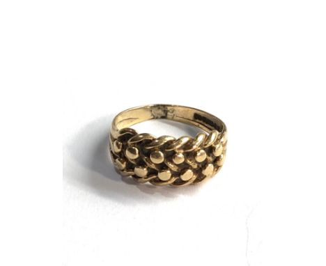 9ct gold vintage keeper ring (2.4g) 