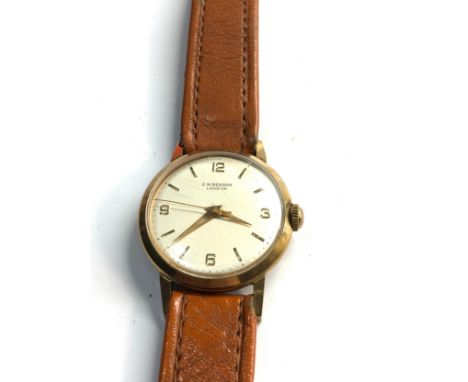 Vintage 9ct gold J.W.Benson London presentation watch non runner 
