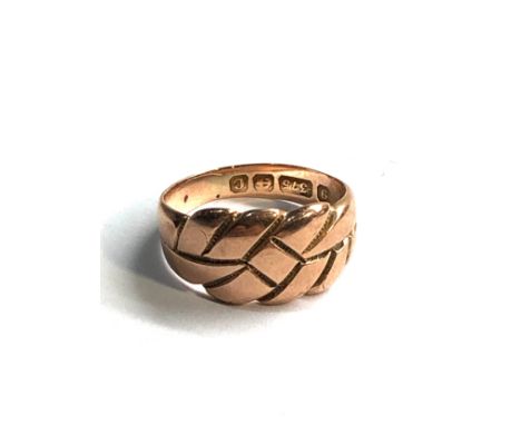 Vintage 9ct rose gold ring 3.2g 
