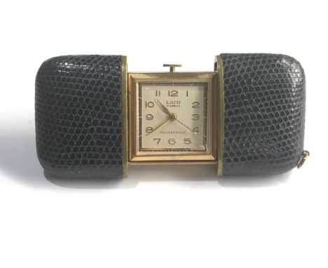 Fine antique / vintage Laco purse watch slide action working order but no warranty given 