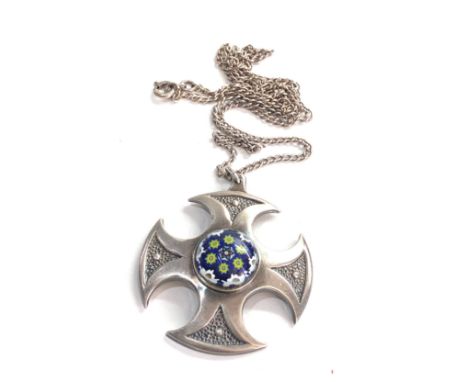 Caithness silver pendant necklace 