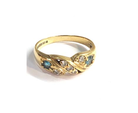 9ct gold stone set dress ring (2.8g) 