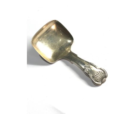 Antique Victorian silver tea caddy spoon 