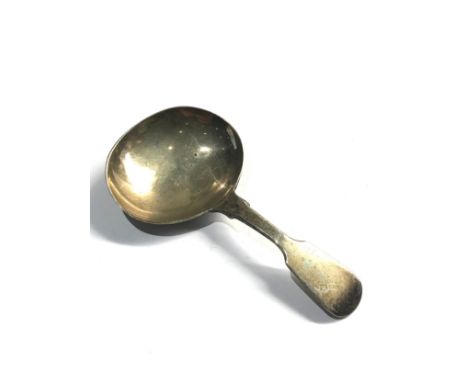 Victorian silver tea caddy spoon London silver hallmarks 