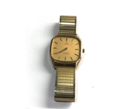 Vintage solid 9ct gold omega constellation quartz gents wristwatch case ref 191 0014 omega cal 1330 hallmarked 375 on side of