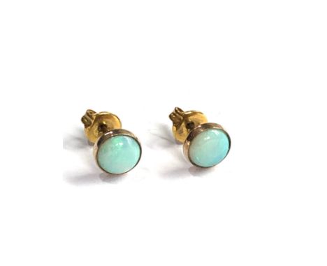 9ct gold opal earrings 