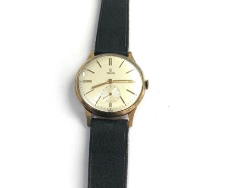 Vintage 9ct gold Rolex tudor gents wristwatch in good condition working order but no warranty given please see images for det