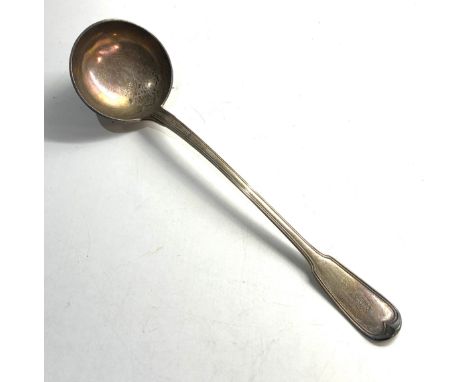 Antique French silver soup ladle measures approx 32cm long weight 170g 