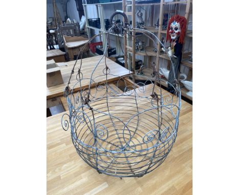 A Wire Hanging Basket H58cm x D42cm