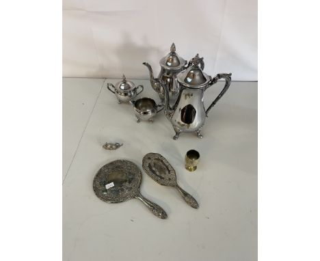 A Viners Silver Plate Tea &amp; Coffee Set and other silver plate