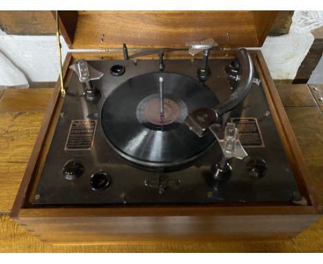 A Garrard Gramophone - automatic record changer in wooden case