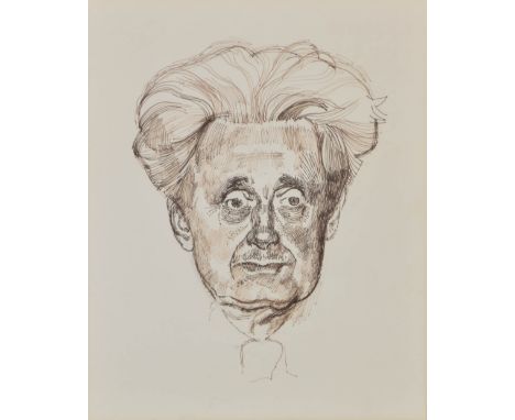 AR Attributed to Alberto Morrocco OBE RSA RSW RP RGI LLD D Univ (1917-1998) Portrait of Hugh MacDiarmid ink, unsigned, inscri