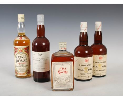 Five bottles of assorted Scotch Whisky to include; Old Rarity, De Luxe Scotch Whisky, Bulloch Lade & Co. Ltd., Glasgow, Scotl