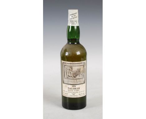 One bottle Talisker 1954 Scotch Whisky, from the Talisker Distillery, Isle of Skye, Bottled 1966, Berry Bros. & Rudd Ltd., 3 